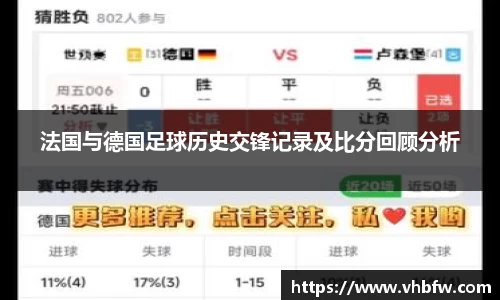 法国与德国足球历史交锋记录及比分回顾分析